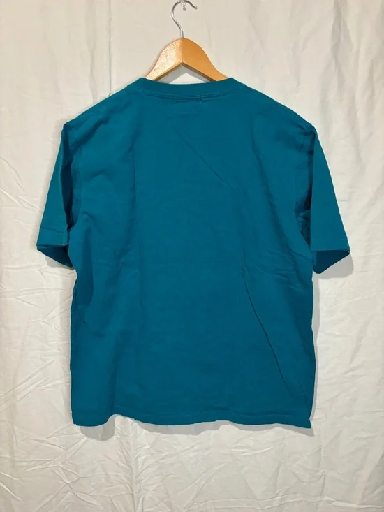 Aelfric Eden Graphic Tee Teal Japanese Text Streetwear Shirt - Picture 5 of 6